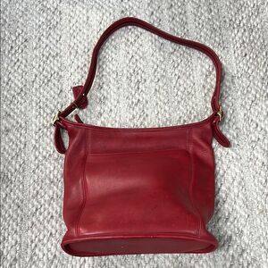 Vintage Coach Red Leather Purse with Hang Tag